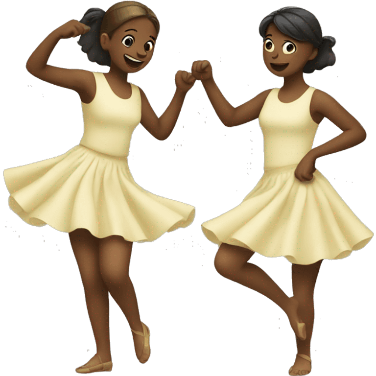 two  girls dancing emoji