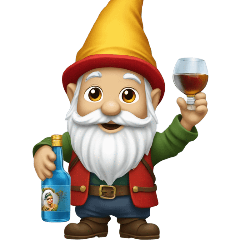 gnome pouring some rum on the ground emoji