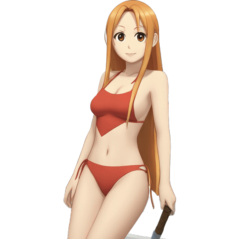 full body Asuna anime sword art online one piece swim suit  emoji