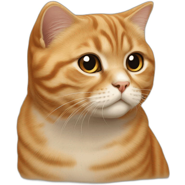 Ginger scottish Fold Cat emoji