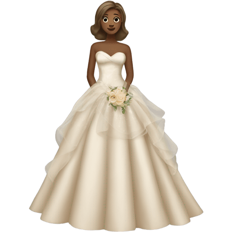 beige wedding dress emoji