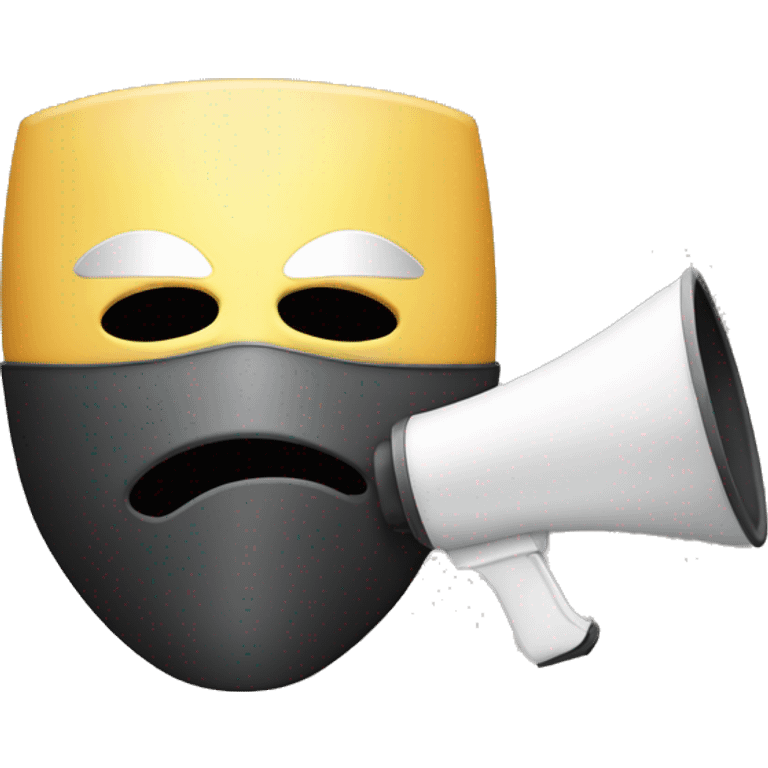 mask and megaphone emoji