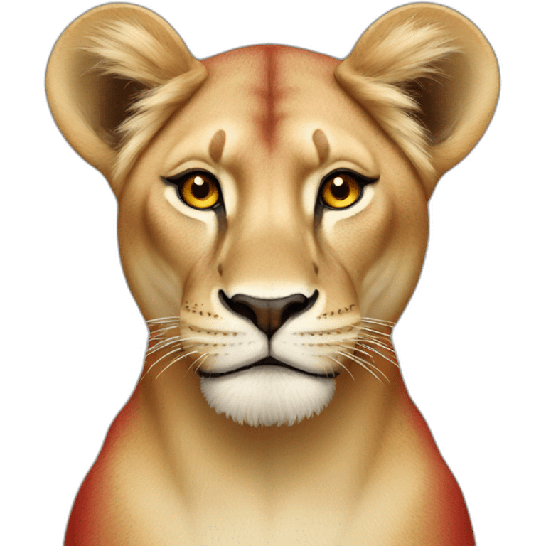 Red lioness emoji