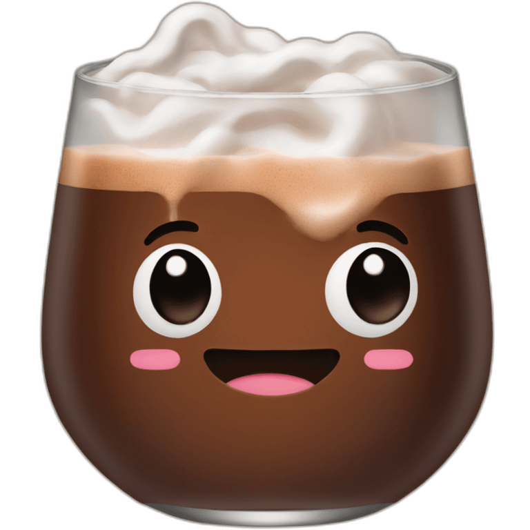 cocoa drink with foam emoji