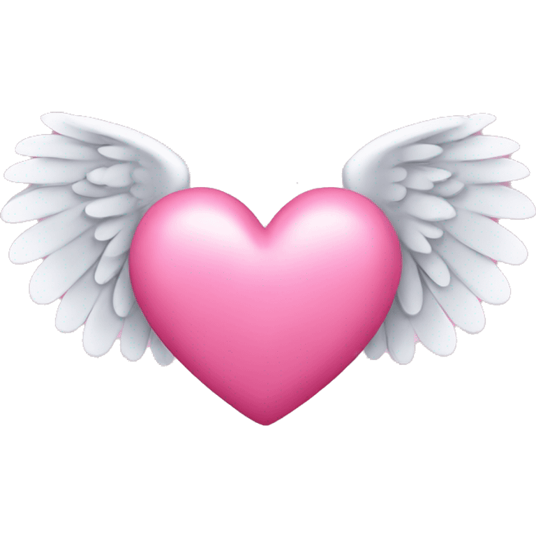 Pink heart with wings emoji