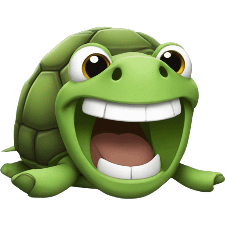 Turtle laughing  emoji