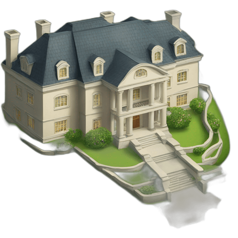 luxury mansion in a hill emoji