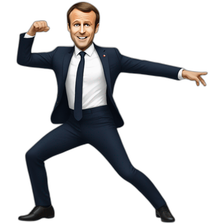 emmanuel macron dance emoji