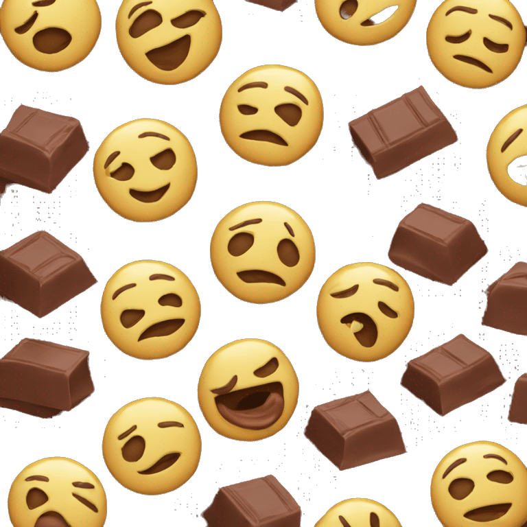 Emoji with chocolate emoji