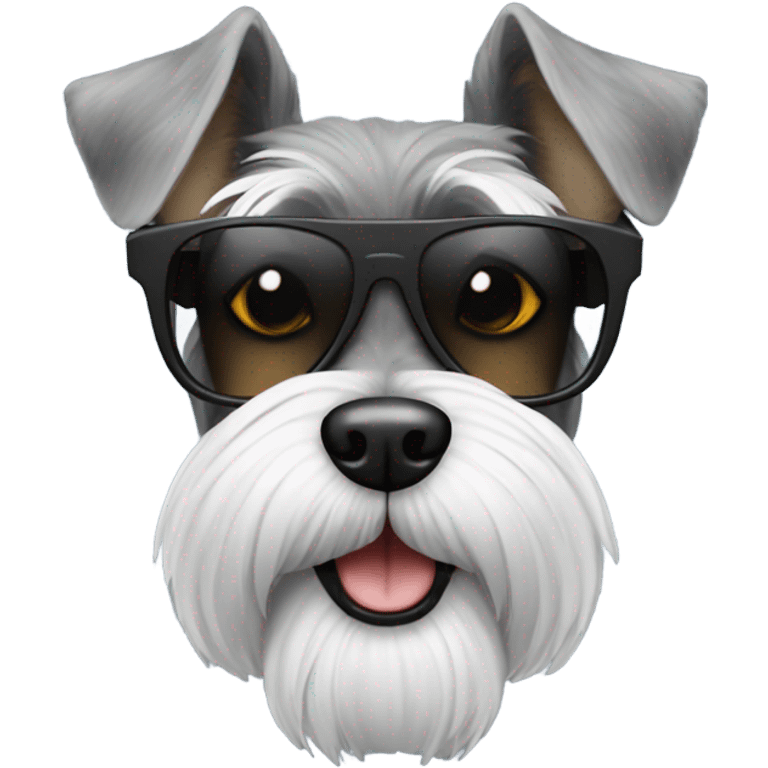 Schnauzer with sunglasses emoji