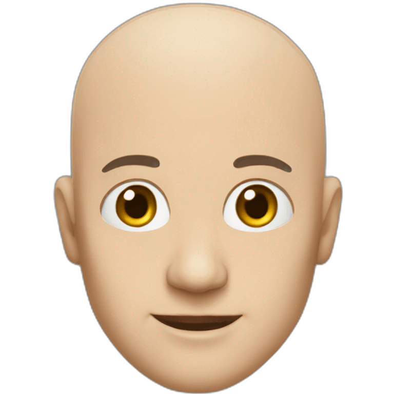 Bald man with charisma emoji