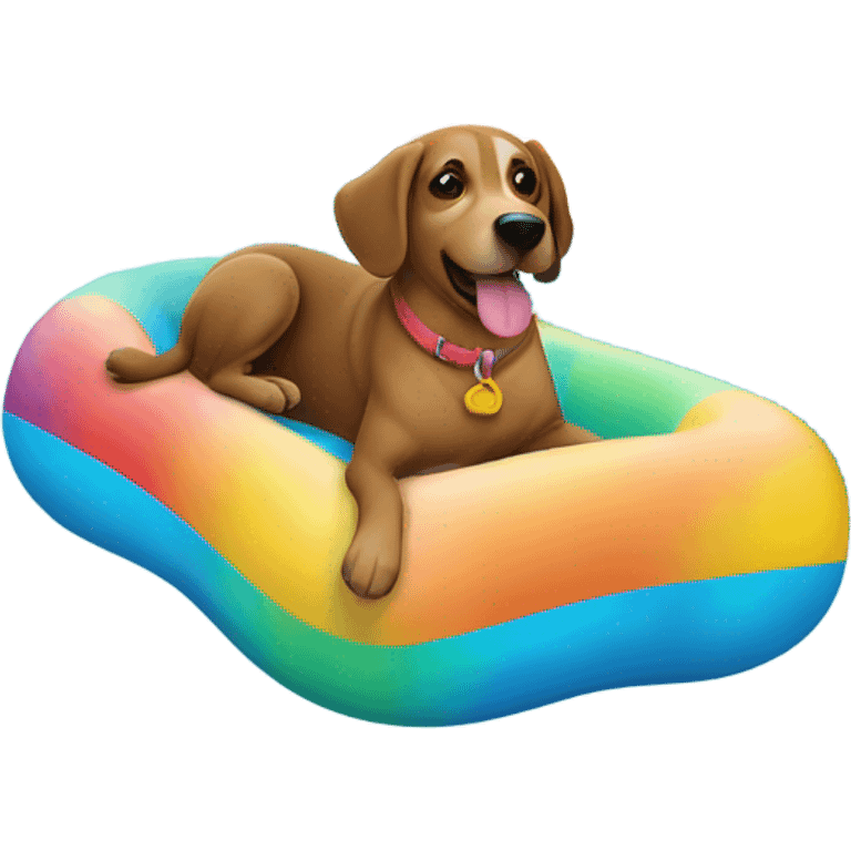 dog on floaty emoji