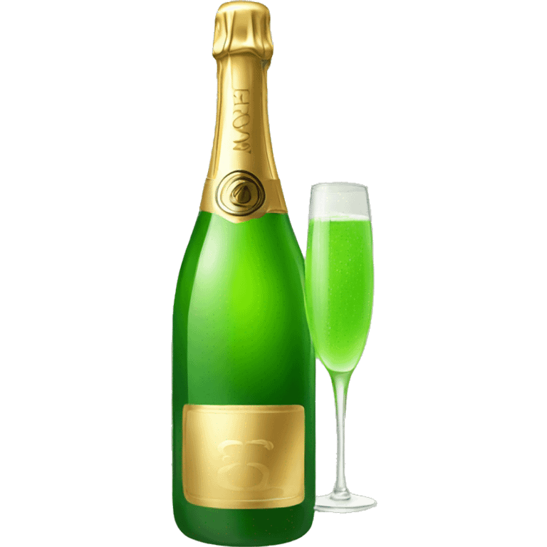 green champagne emoji