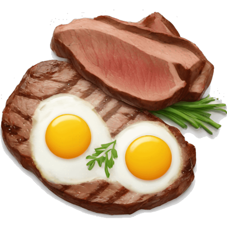 steak and eggs emoji