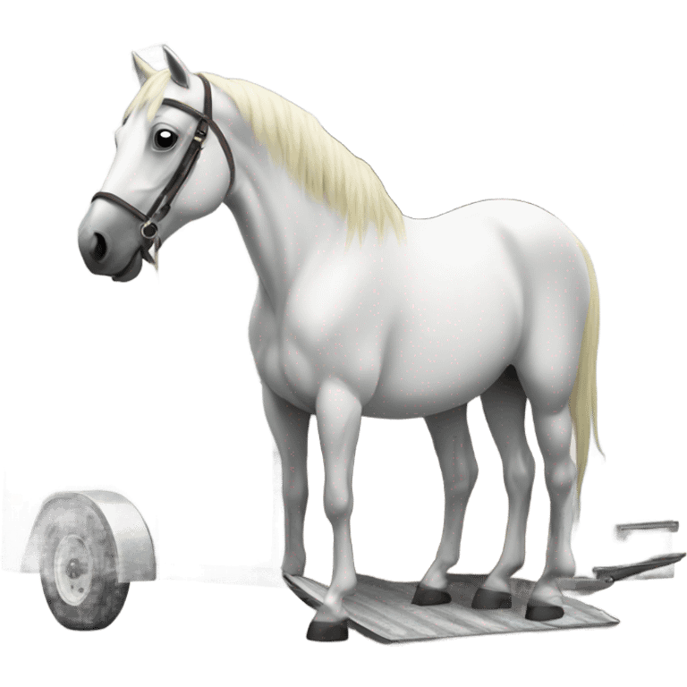 Horse not loading into trailer facing into trailer  emoji