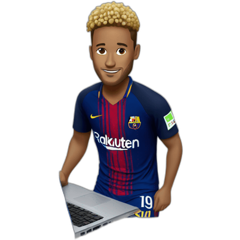 neymar with a laptop emoji