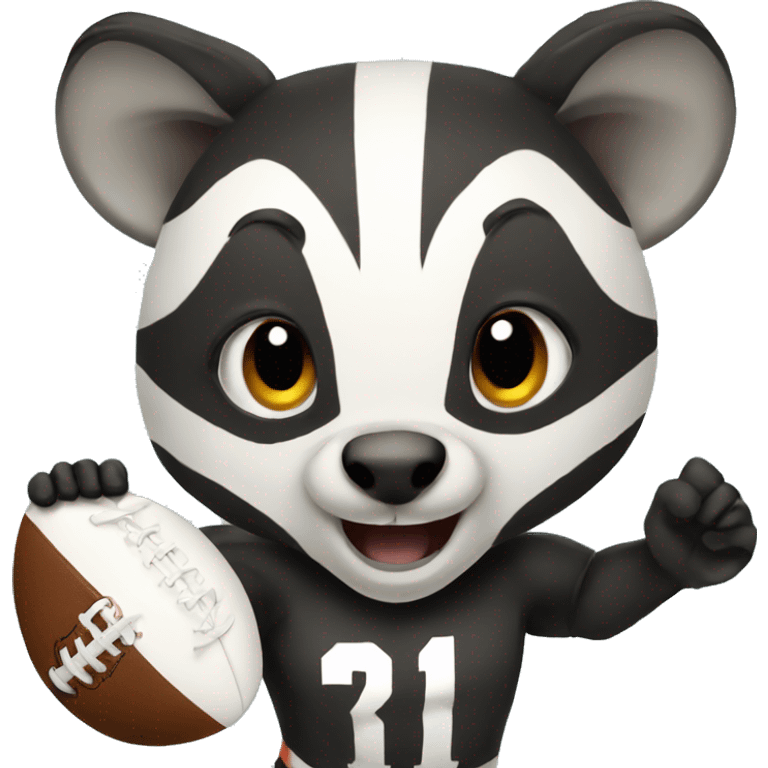 Badger playing rugby emoji