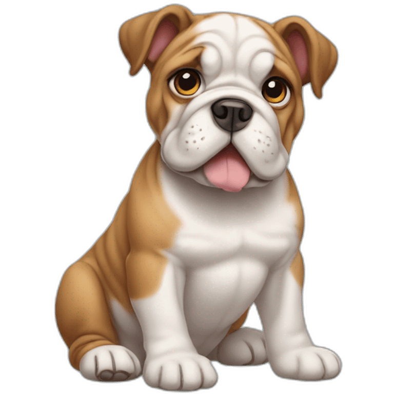 bulldog puppy dog emoji