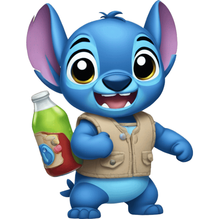 Stitch qui boit un biberon  emoji