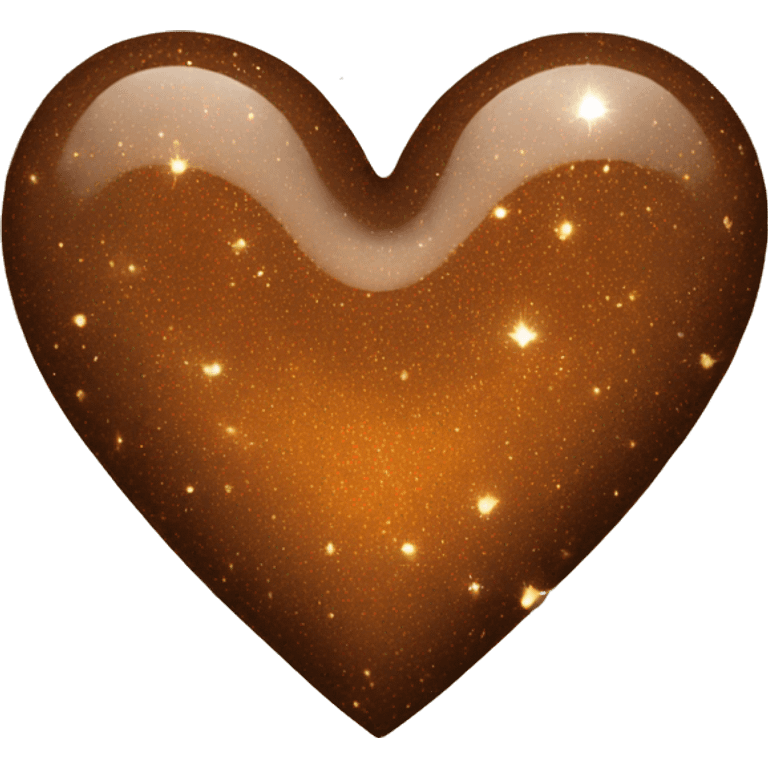 sparkly brown heart emoji