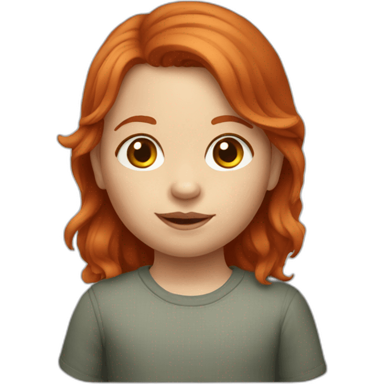 Redheaded toddler emoji