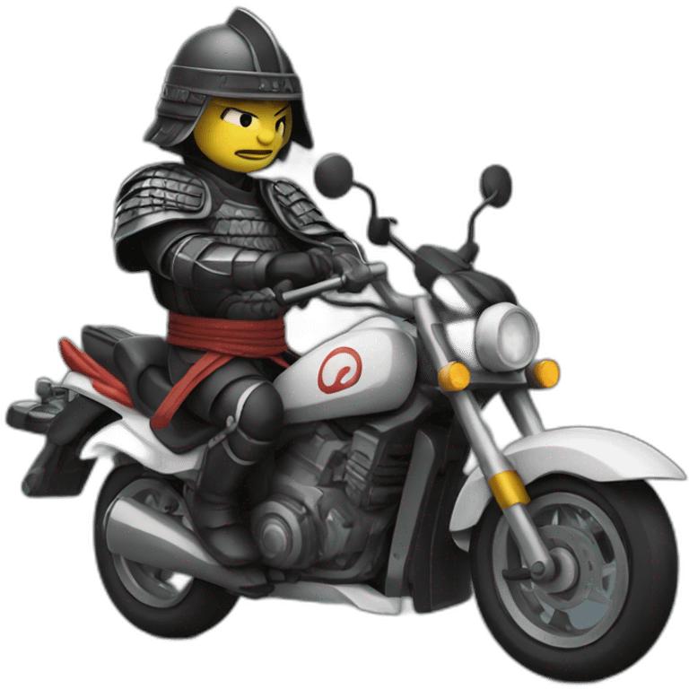 Samurai riding a motorbike emoji