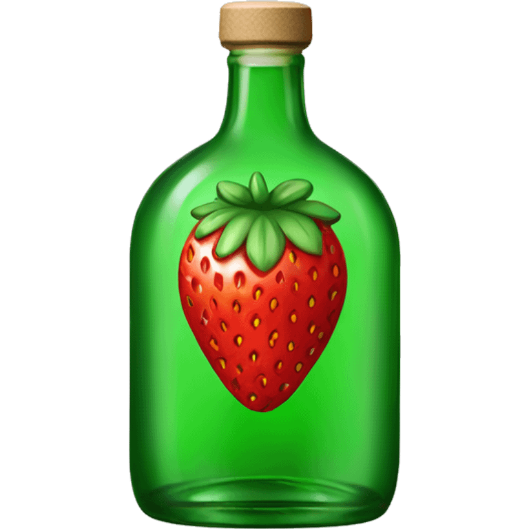 strawberry soju bottle green emoji