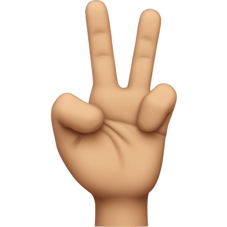 three fingers emoji