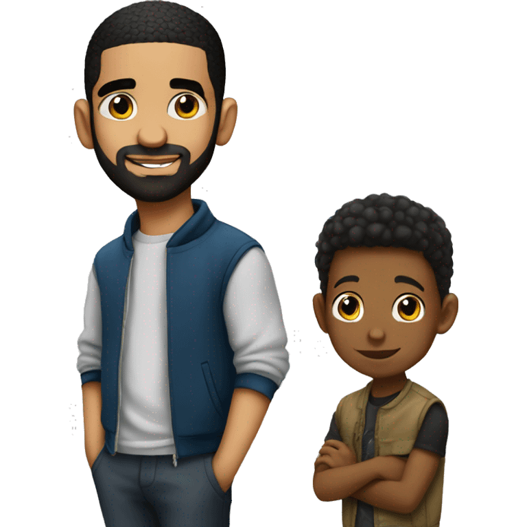 Drake and a kid  emoji