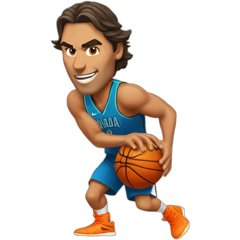 Rafa-Nadal-jugando-a-baloncesto emoji