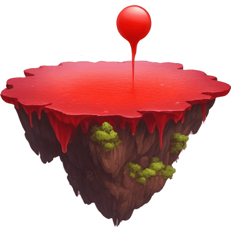 Floating island wasteland red water emoji