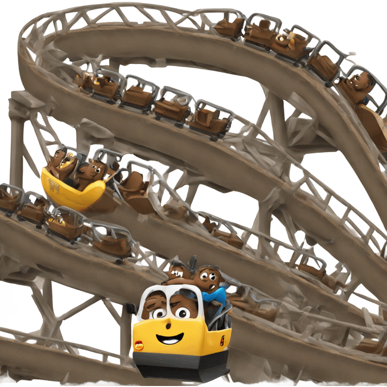 rollercoaster with ups and downs emoji