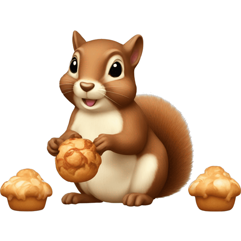 squirrel with profiterole emoji