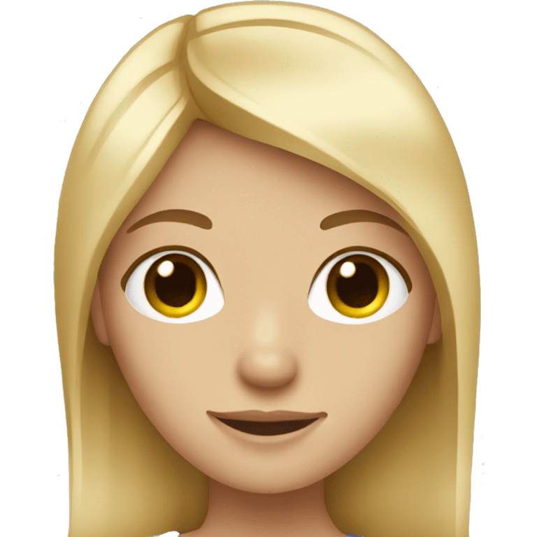 blonde girl with straight hair emoji