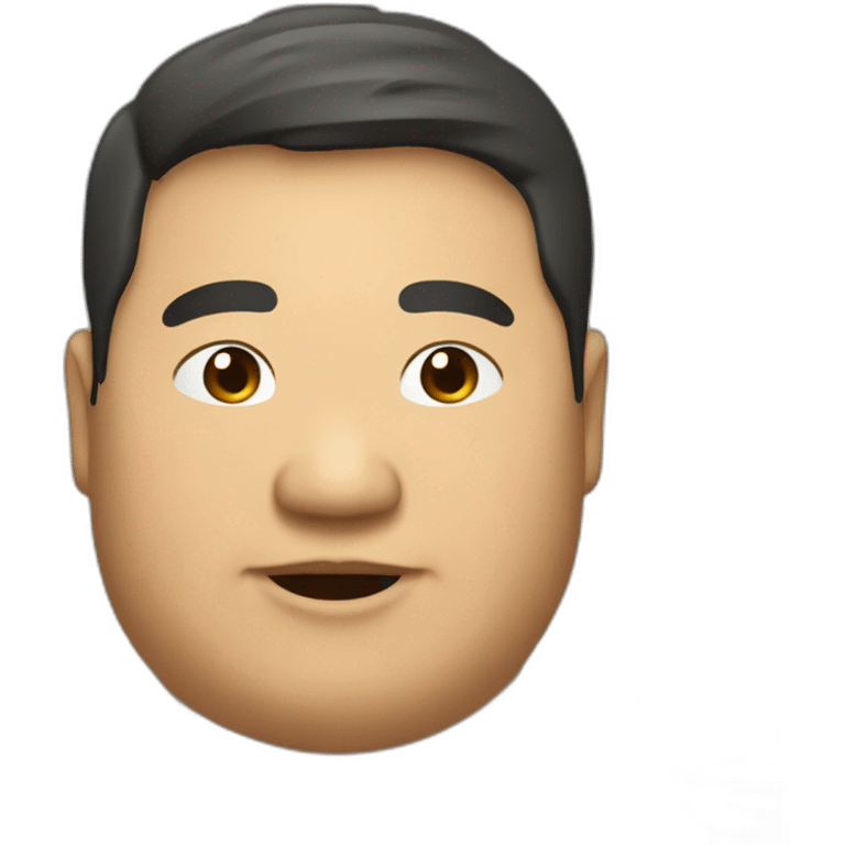 stereotypical asian fat man who loves food emoji