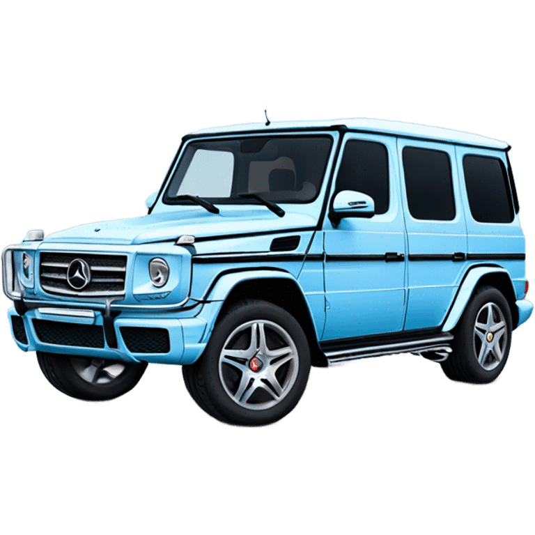 Light blue Mercedes G wagon emoji