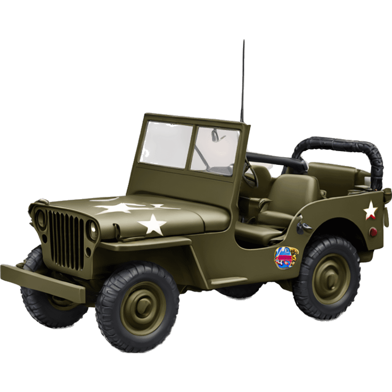  Barbie 1945 Willys army jeep  emoji