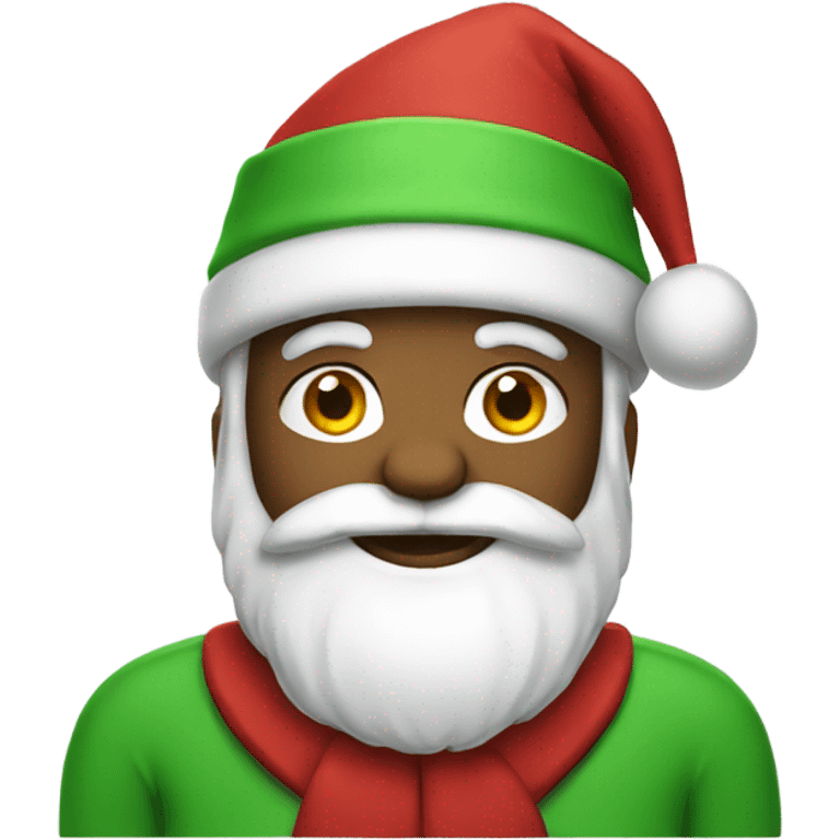 Santa with green hat  emoji