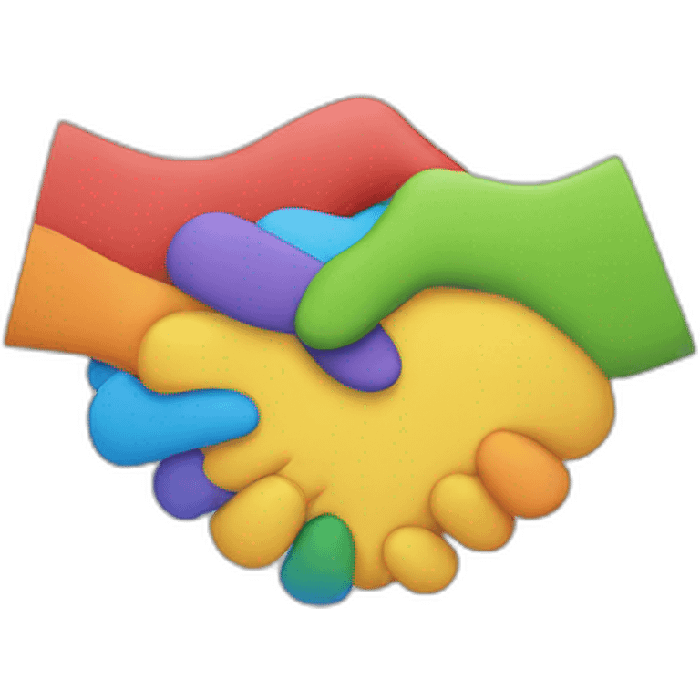 Shake hands autism colours emoji