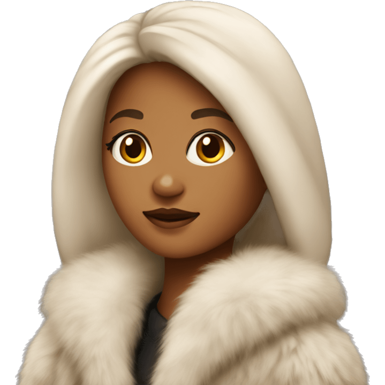 girl in a fur coat emoji