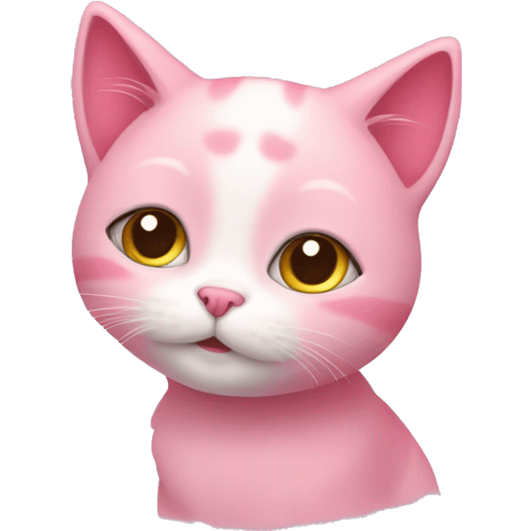 cute pink cat  emoji