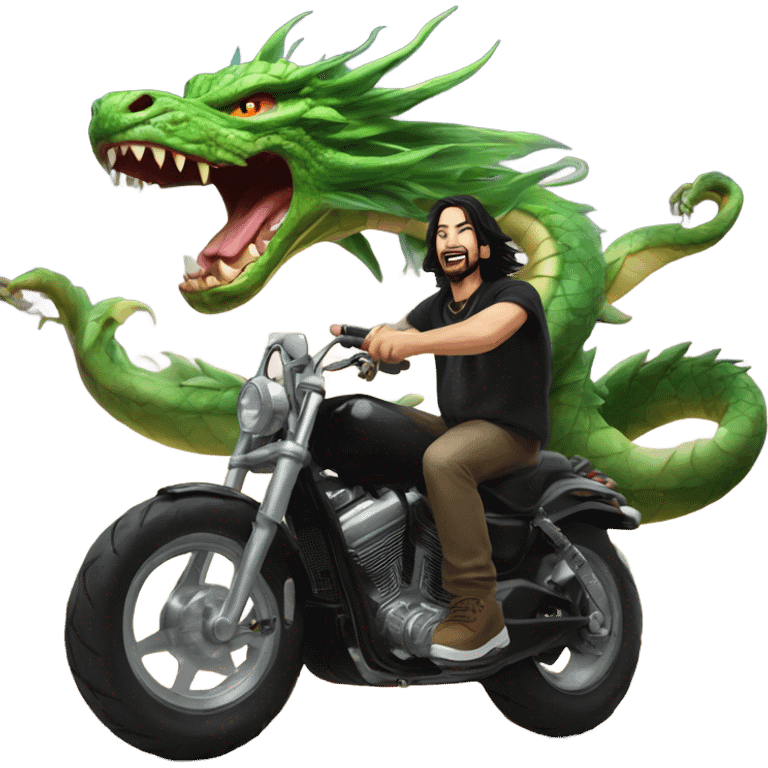 Johnny silverhand riding shenron emoji