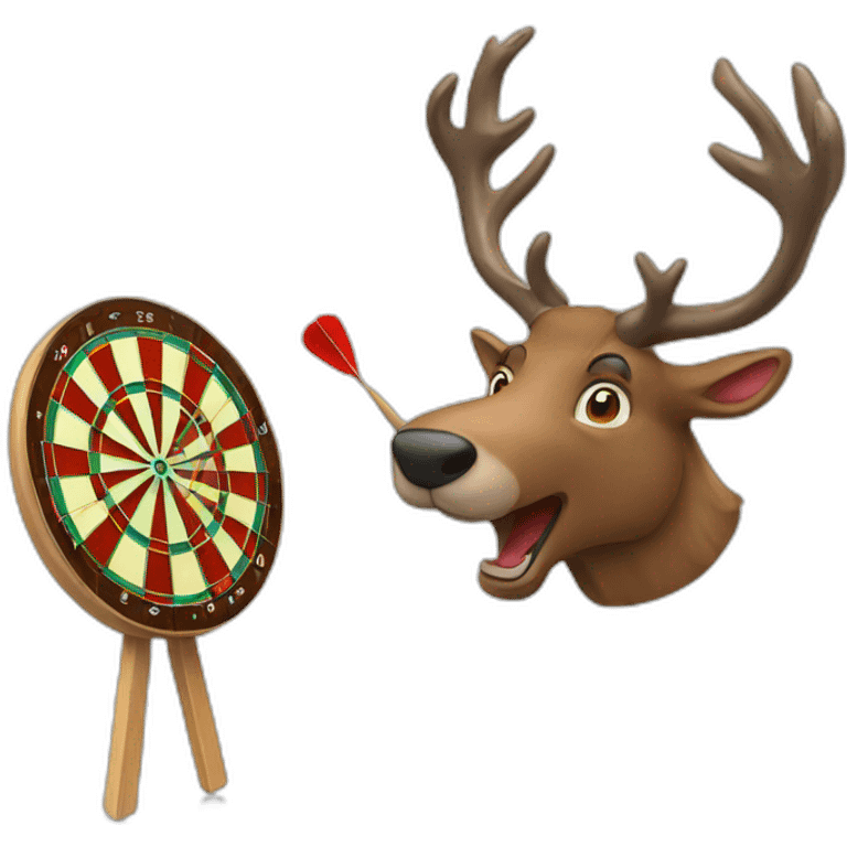 Stag playing darts emoji