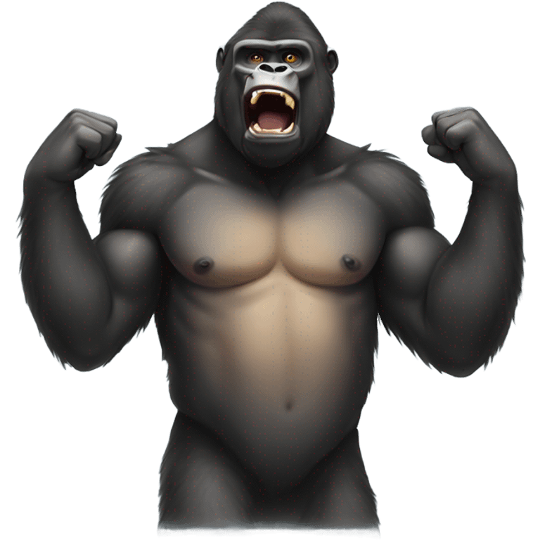 Gorilla beating chest emoji