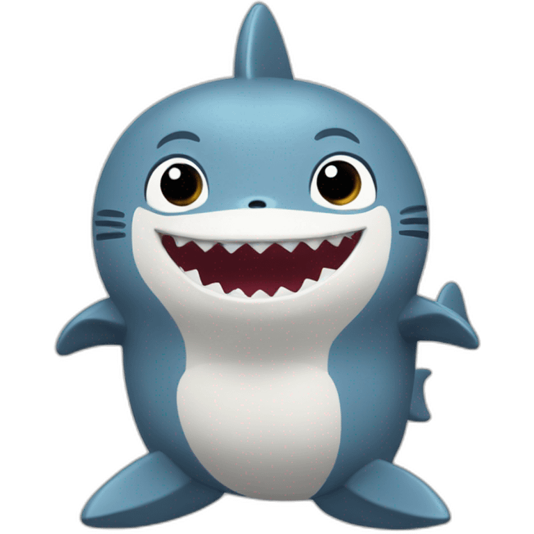 cute fluffy plushy shark ikea emoji