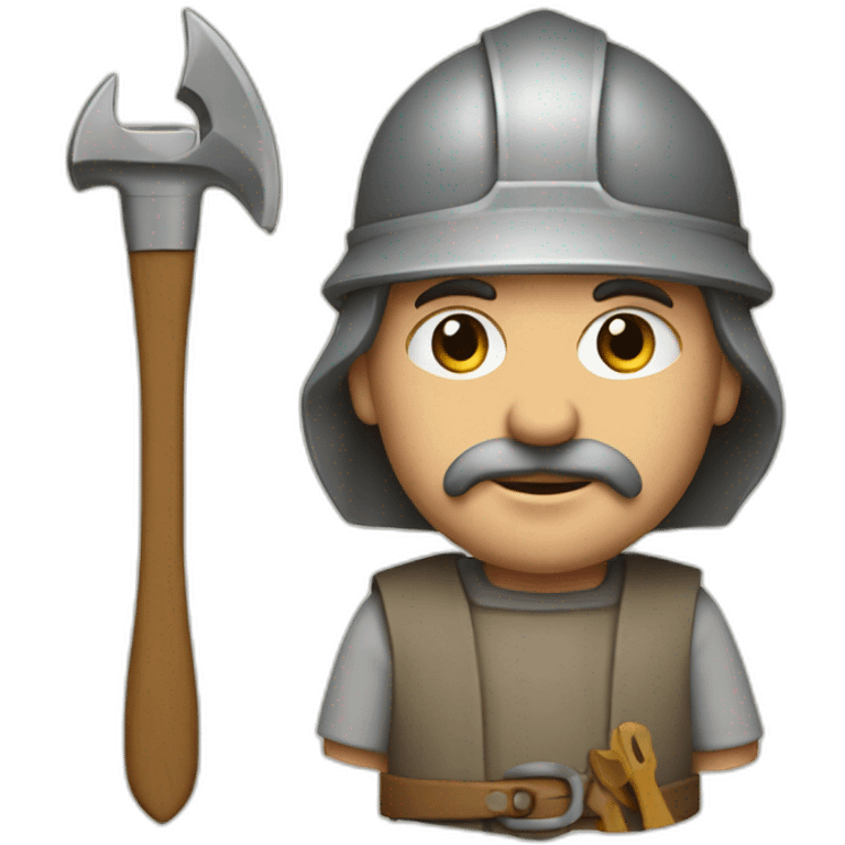 medieval architect with tools emoji