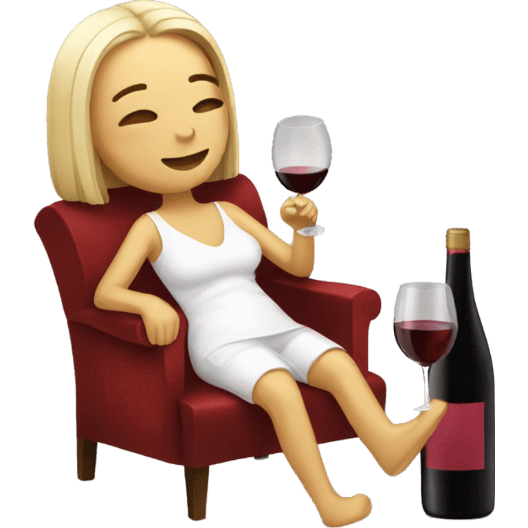 relax and wine emoji