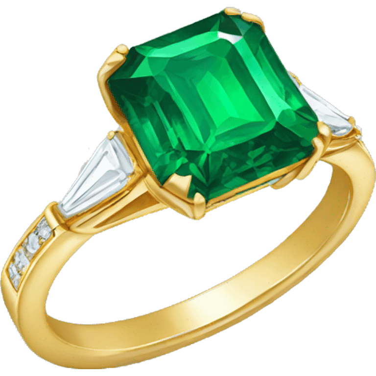 Emerald engagement ring  emoji