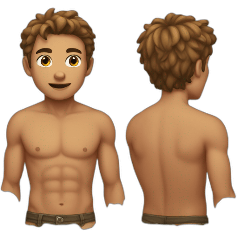 without-shirt emoji