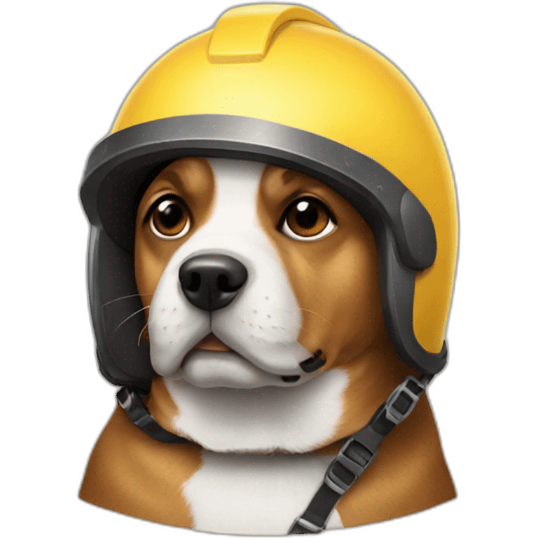 dog with a helmet emoji